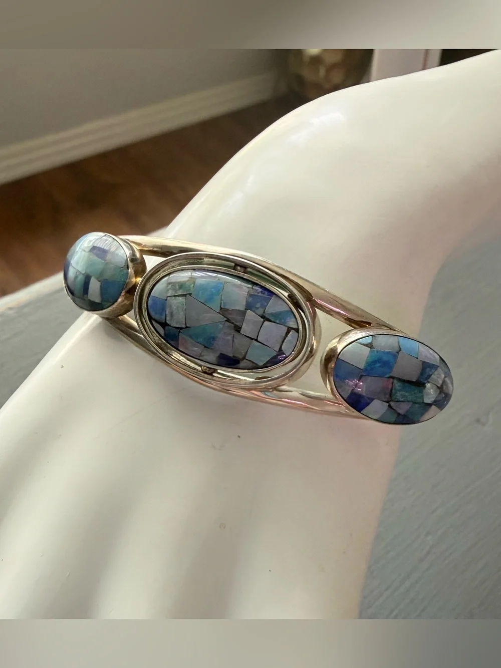 DTR Desert Rose Jay King 925 Sterling Silver Reversible Cuff Bracelet